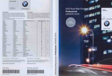 Bmw Dvd Road Map Europe Professional 2010. Basic POI Edition.